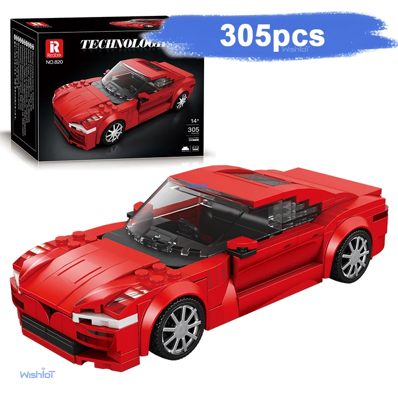 Coche 820, Modelo a Escala 1:24, 305 Piezas, Bloques de Construcción MOC, Ciudad Creativa, Ladrillos de Experiencia, Juguetes Educativos Técnicos para Niños, Regalo