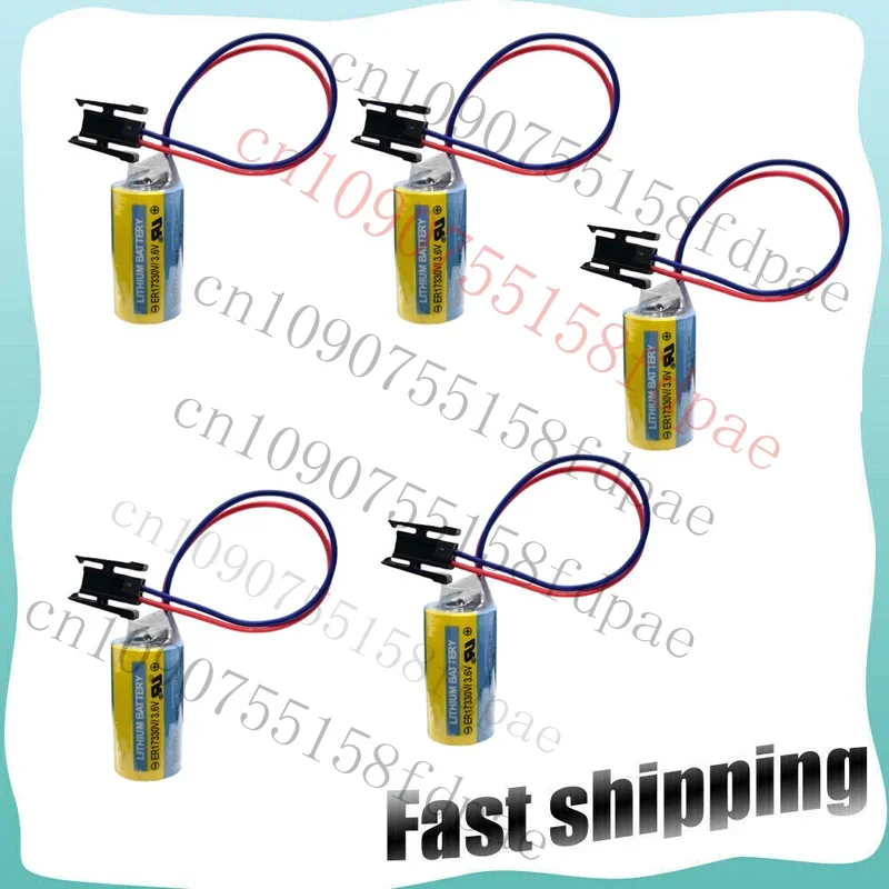 

Premium 5X MR-BAT ER17330V/3.6V For Mitsubishi A6BAT PLC Battery FANUC CNC System Power
