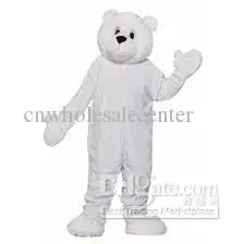 Novo personagem adulto halloween urso polar mascote de pelúcia traje halloween vestido de natal adereços de corpo inteiro roupa traje da mascote