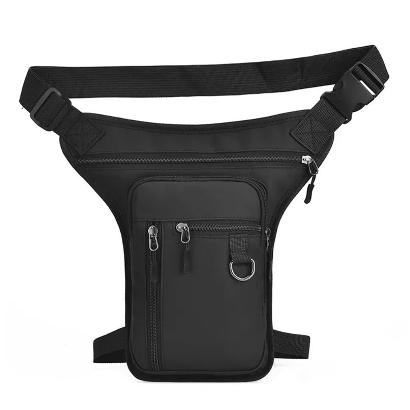 Men Motorcycle Leg Side Bag Multipocket Riding Fanny Pack PU Leather Tactical Travel Purse Outdoor Sports Ride Bag