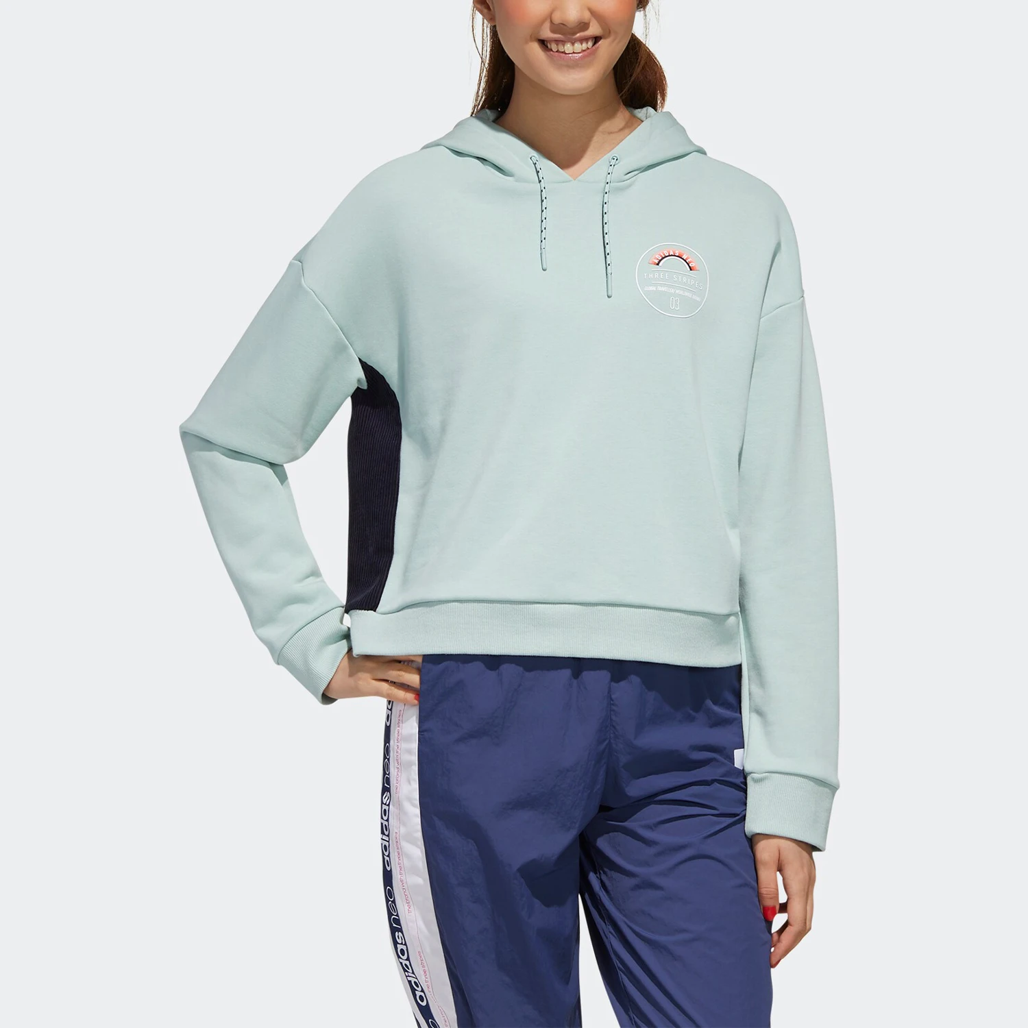 

Adidas Genuine New Season Women's Casual Sportswear Hooded Pullover Sweatshirt GL6076