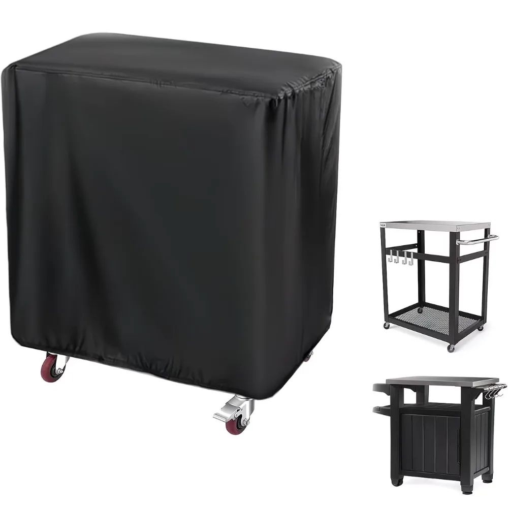 Convenient universal cart table cover, waterproof protective patio dining cover, suitable for outdoor oven table cover
