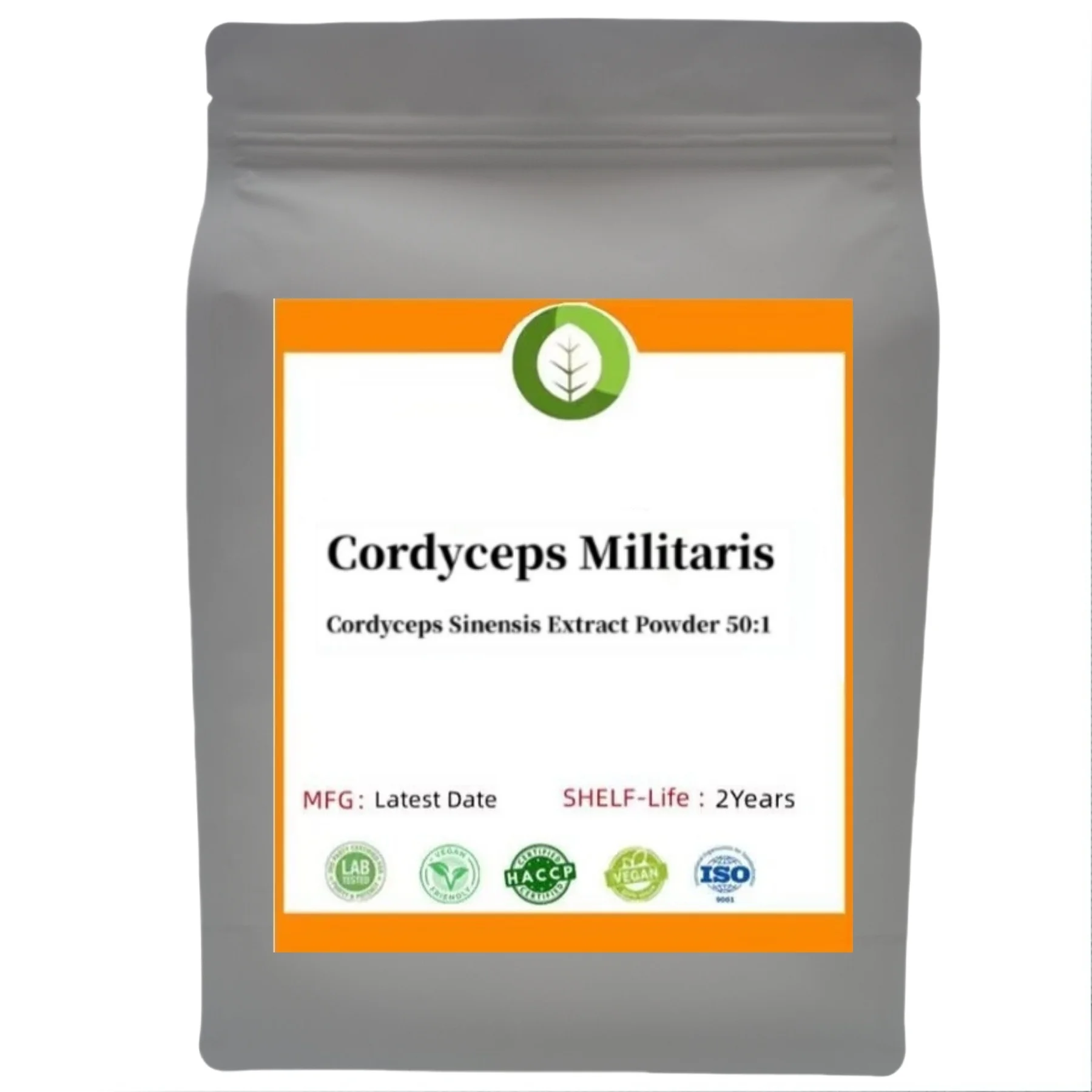 

Customized Aluminum Foil Bag for Cordyceps Militaris Extract Powder 50:1,4-layer Bags Packing