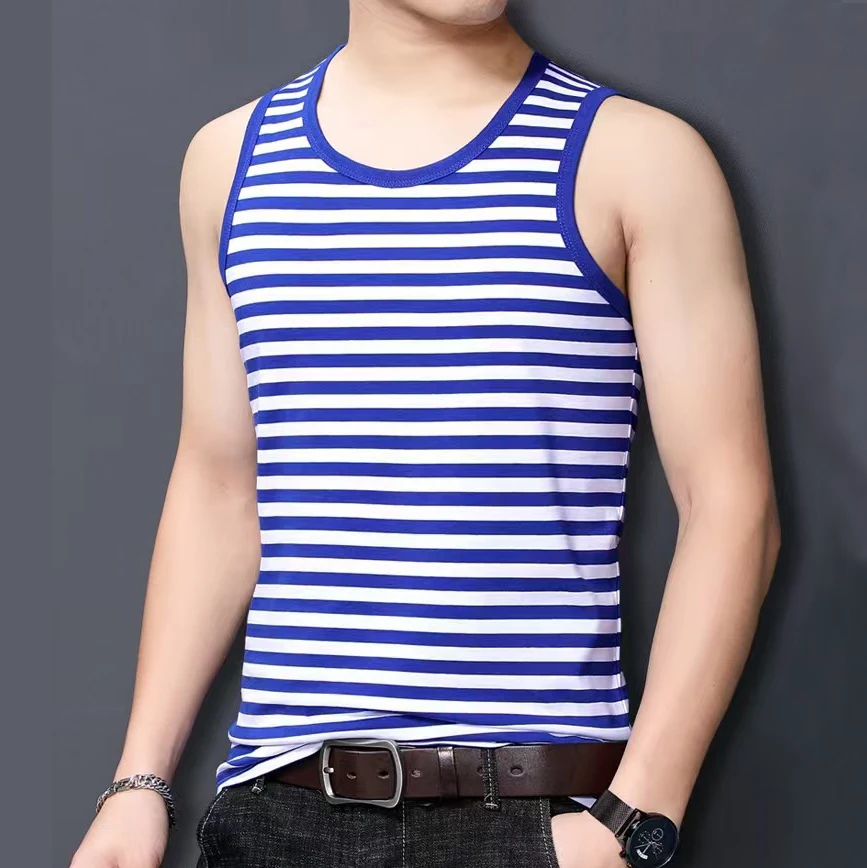 Советские российские воздушно-десантные войска VDV, военно-морской матросский полосатый жилет из 100% хлопка с круглым вырезом, мужская майка в полоску, топы Telnyashka