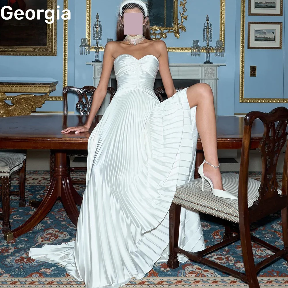 

Роскошное вечернее платье трапециевидной формы в Дубае, платья в форме сердца на заказ, платья для выпускного вечера без рукавов с рюшами длиной до пола, вечерние платья