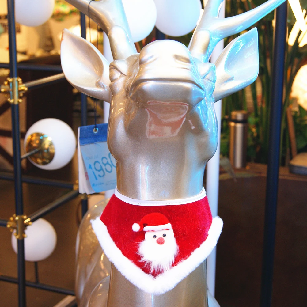 

Pet Supplies Cat Dog Scarf Holiday Clothing Christmas Bandana Kitten Cosplay Santa Claus Pattern Premium Material Safe
