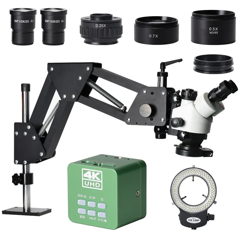 

Desktop trinocular stereo microscope jewelry diamond micro-inlaid digital magnifying glass mobile phone circuit board welding