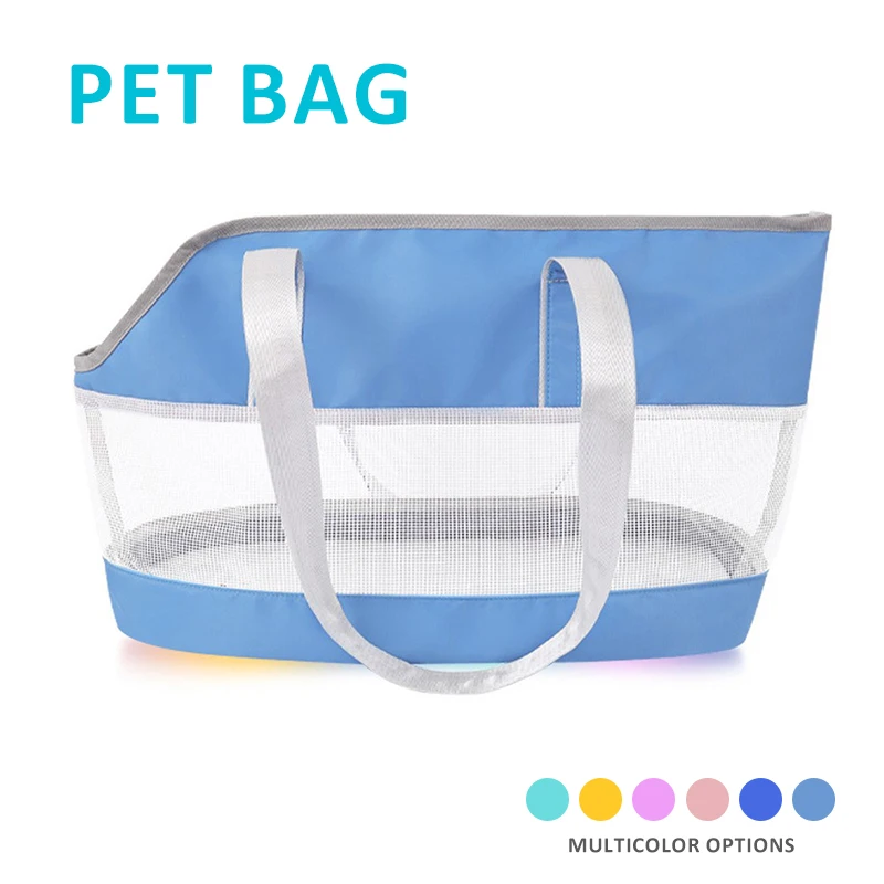 Summer Dog Handbag Simple Solid Color Free Your Hands Dog Carrier Bags For Small Dogs Yorkshire Puppy Kitten Single Shoulder Bag