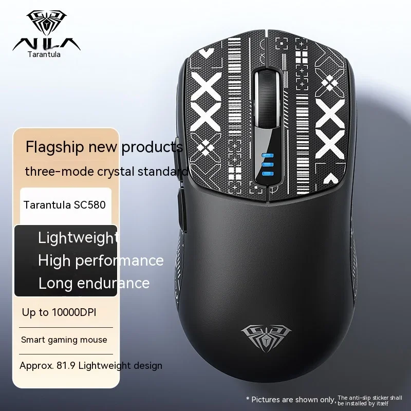 Aula Sc580 Wireless Bluetooth 3-mode Mouse Lightweight Mouse With Non-slip Sticker Type-c Charging Computer Office Gaming Mouse