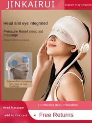 Massager For Head On Batery Airbag Wrapped Sleeping Heating Household Fully Automatic Head And Eye Integrated Massage Helmet