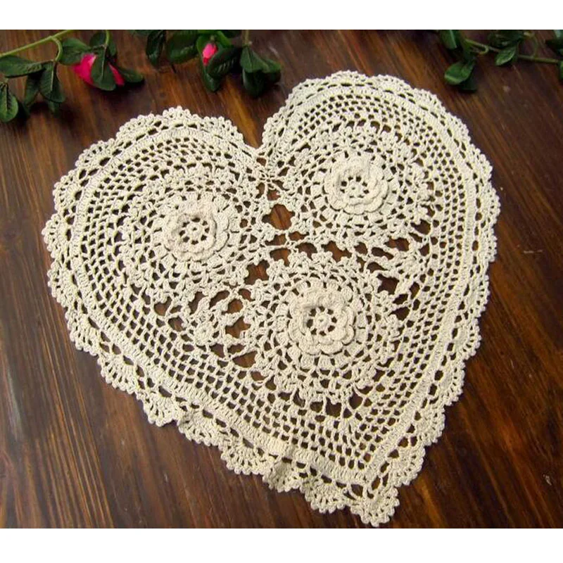 NEW Handmade 3D flower Cotton Crochet tablecloth Table cloth Cover placemat Christmas wedding Table decoration and accessories