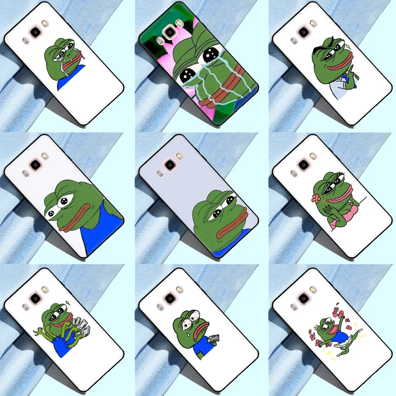 Funny Sad Frog Case For Samsung Galaxy J4 J6 Plus J3 J5 J7 2016 A3 A5 2017 A9 J8 A6 A8 Plus 2018 Cover