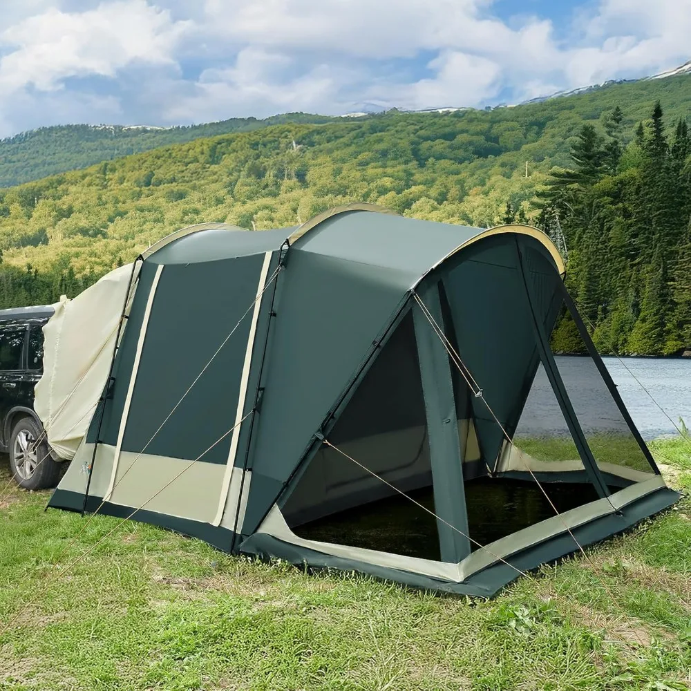 Weather Resistant Tent with Double Layer Door and Window Design, Large for Camping, Big Tent for Camping Includes Storage Bag