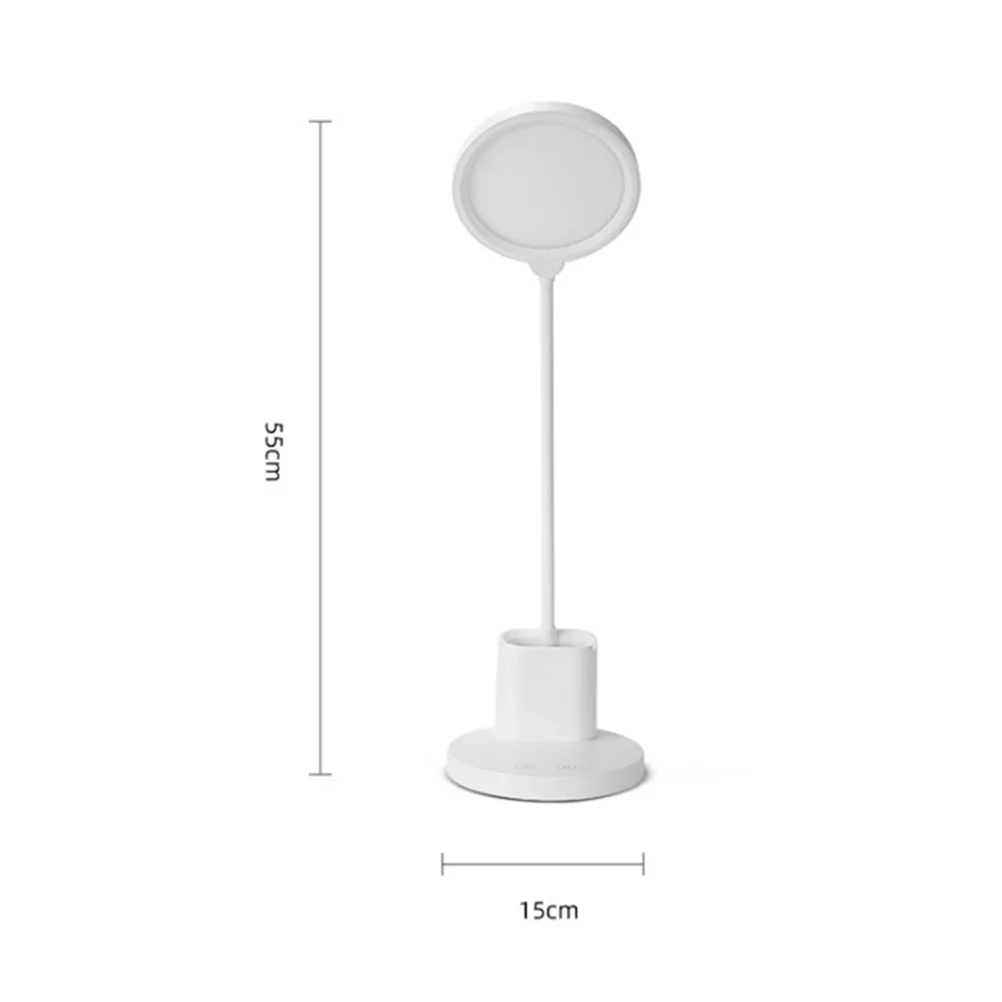 USB Touch Screen LED Book Light Eye-Care Reading Lamp Adjustable Color Temperature Desktop Lamp with Storage Container
