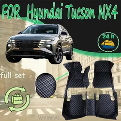 Car Floor Mats For Hyundai Tucson NX4 2024 2023 2022 2021 Auto Interiors Accessories Foot Rugs Products Automobiles Covers Parts