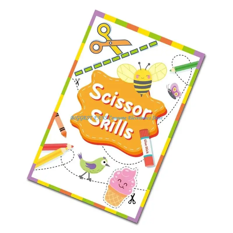 كتاب قطع الورق للأطفال، لوازم فنية إبداعية، لعبة ورقية للمشروعات اليدوية اليدوية وتنمية مهارات الأطفال الصغار #3