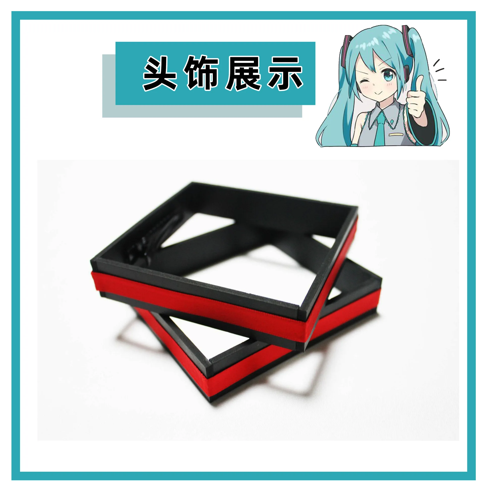 Virtual Idol Cosplay Hoofdtelefoon Prop Set van Hatsune Virtual Singer Sticker Mark Hoofdtelefoon Cosplay Hoofddeksels 3D Anime Cosplay Props
