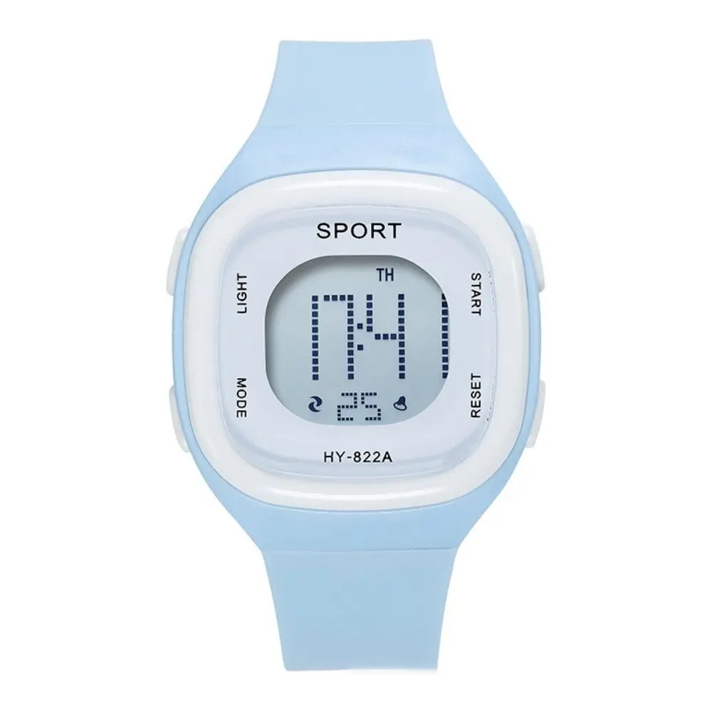 Trendy Timing Digital Watch Easy to Operate Soft Children's Watch Candy Color Lightweight Wrist Watch Students