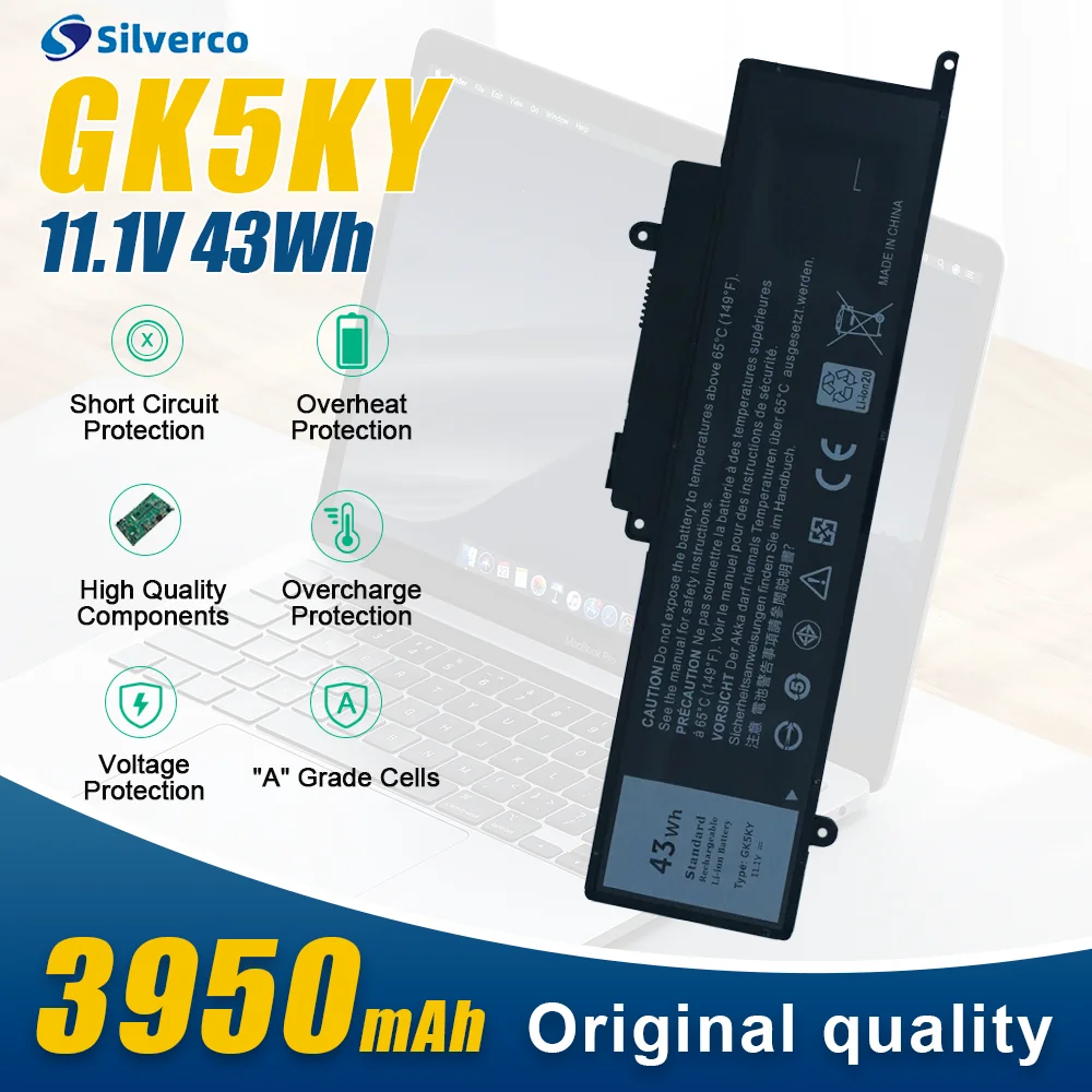 GK5KY Rechargeable Lithium ion Laptop Battery 04K8YH 92NCT 092NCT 4K8YH P20T for Dell Inspiron 13 7347 13 7352 3147 3000 43Wh