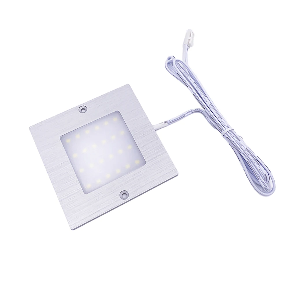 Ultra Slim 5W LED Square Cabinet Light 12V Staircase  Aisle Light Wine Cabinet Entrance Display Decorative Light No hole cut