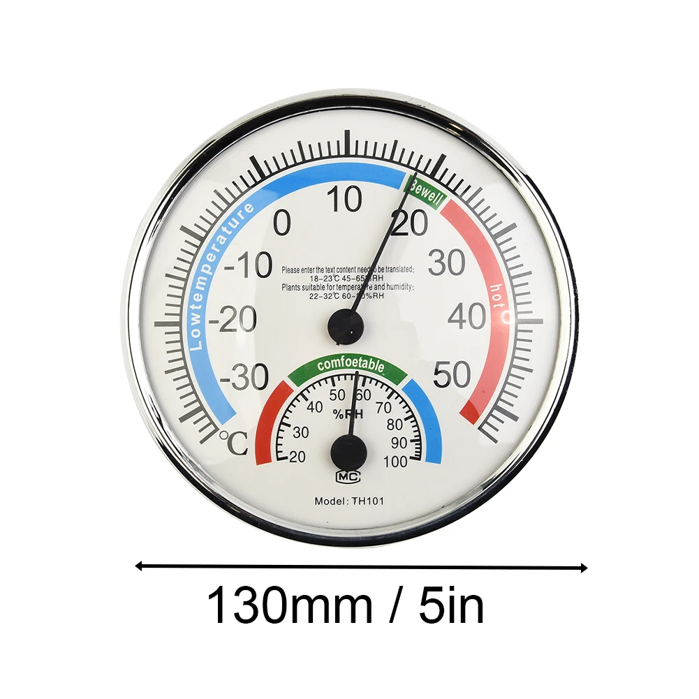 Wet Hygrometer Thermometer Mechanical Analog Temperature Indoor Outdoor Temperature Meter Hygrometer Humidity Clock-shaped