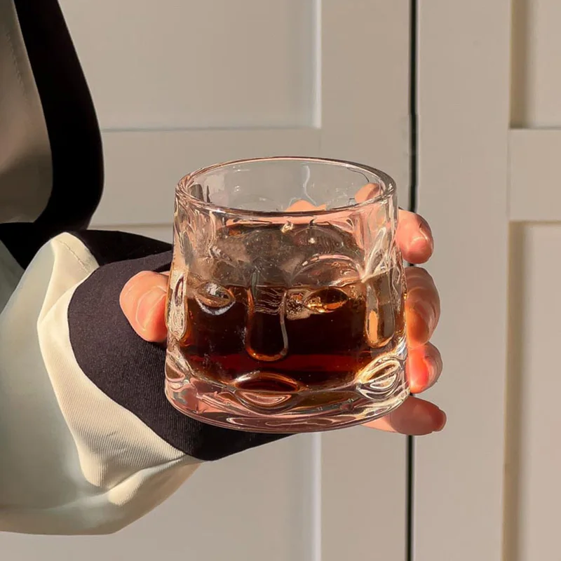 160ml Human Face Shape Whiskey Glass Cups for The Home Bar Beer Water Cocktails Cocktail Scotch Wine Brandy Drinkware Glasses