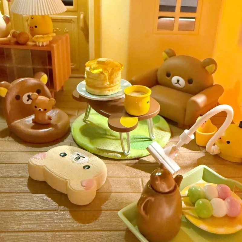 بقعة إعادة معالجة أصلية في سلسلة غرفة Rilakkuma صندوق أعمى مشهد مصغر محاكاة الفضاء نموذج صغير المد اللعب الشكل لعبة الهدايا