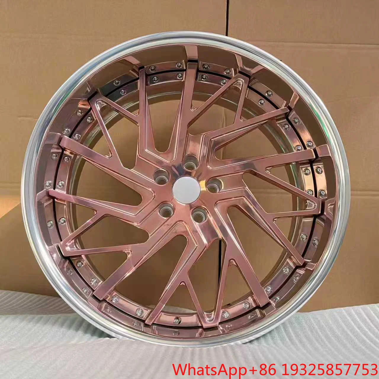 SJ Hot-sale GOLD  Rose2 Piece 20 21 22 23 24 26 Chrome Deep Lip Forged Wheels for  Impala Pontiac Oldsmobile