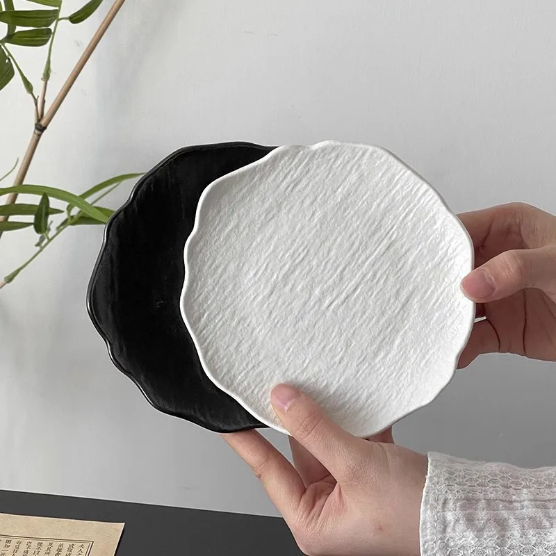 5/10pcs INS Style Irregular Rock Plastic Plate Multi-purpose Cake Dessert Serving Tray for Table Decor