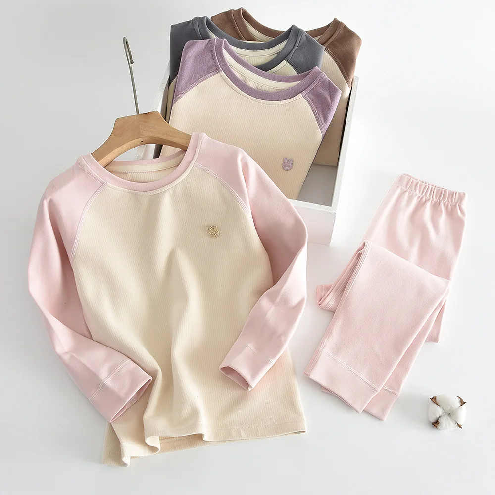 

Children's thermal underwear set autumn and winter boys and girls set loungewear pajamas long johns