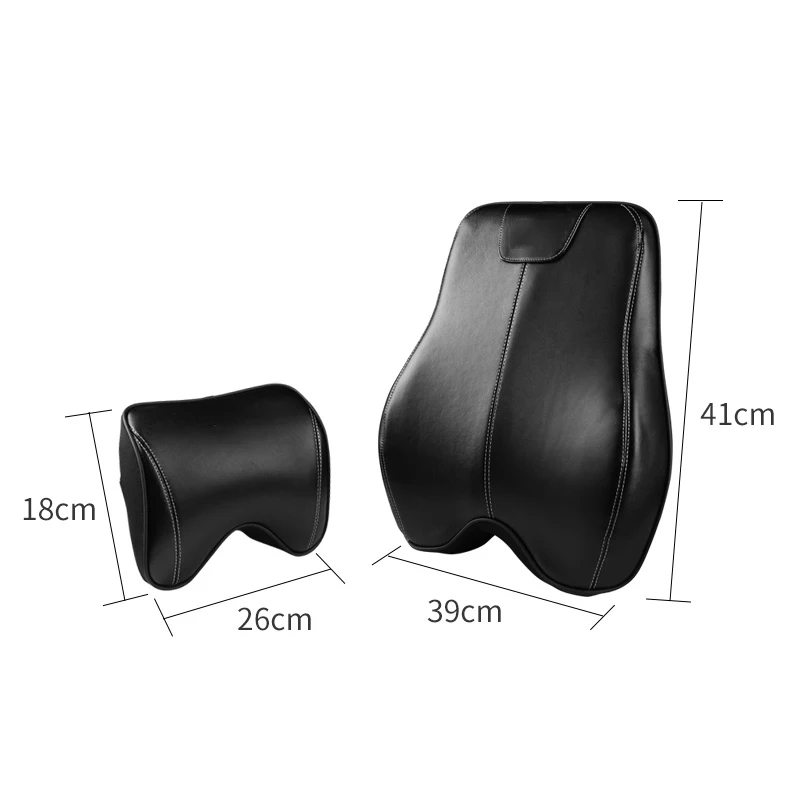 

Universal Car Seat Leather Waist Cushion Headrest For Suzuki Jimny Space Memory Foam Head Neck Lumbar Support Pillow Accessories