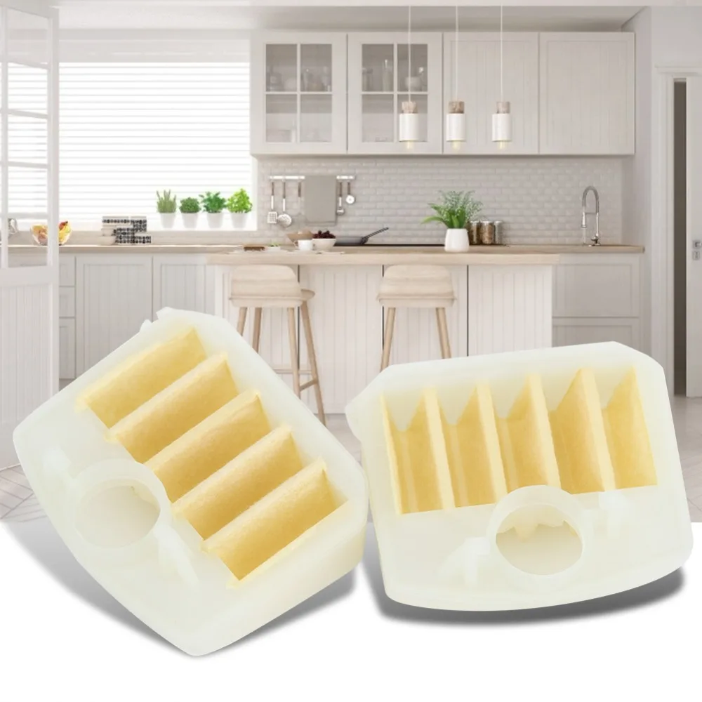 4PCS Plastic + Filter Paper Air Filter Replacement Compact Beige Replacement Air Filter for Husqvarna 340 345E 346XP 350 351 353