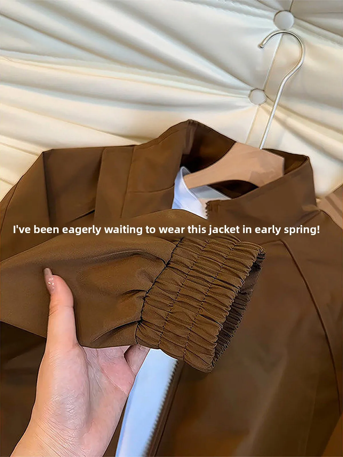 Cleanfit Deconstructed Workwear Style Baseball Jacket Men's American Three-Proof Flight Jacket Stand Collar Pilot Coat