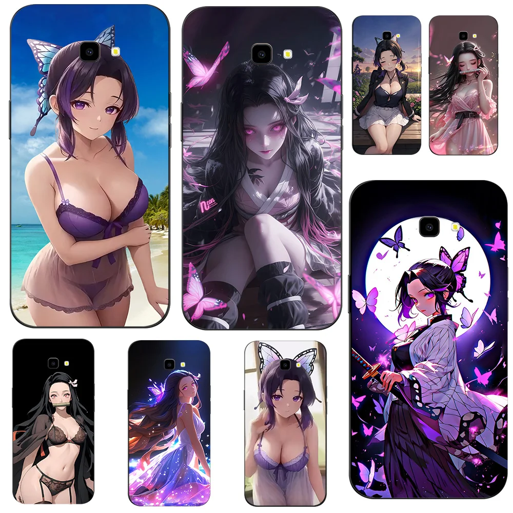 Case For Samsung Galaxy j4 J415 PLUS 2018 Case Phone Back Cover Soft Silicon Black Tpu Demon Slayer NezukoBikini