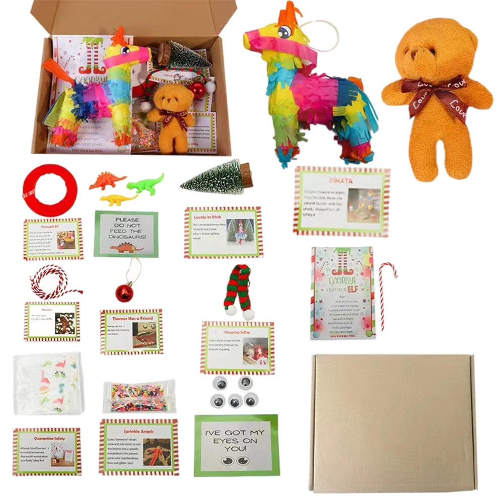 

2024 Elf Kit 12/24 Days of Christmas Fun Elf Activities Props Elf on The Shelf Kit for Christmas Countdown Ideas Kit