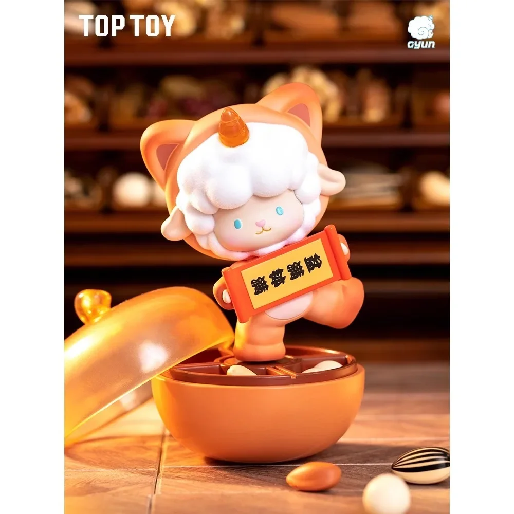 TOPTOY Rolls&Goats Dried Fruit Shop Series Figures Blind Box Sheep Small Roll Hand Puppet Desktop Ornament Cute Gift Stochastic