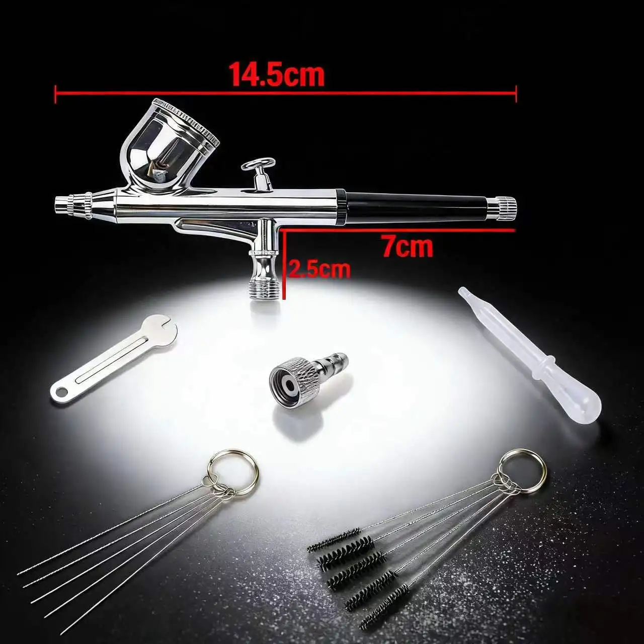 Gravity Dual-action Mini Airbrush Paint Nail Spray Gun Makeup Paint Set Face Tattoo Art Beauty Inkjet Car Repair DIY Tool