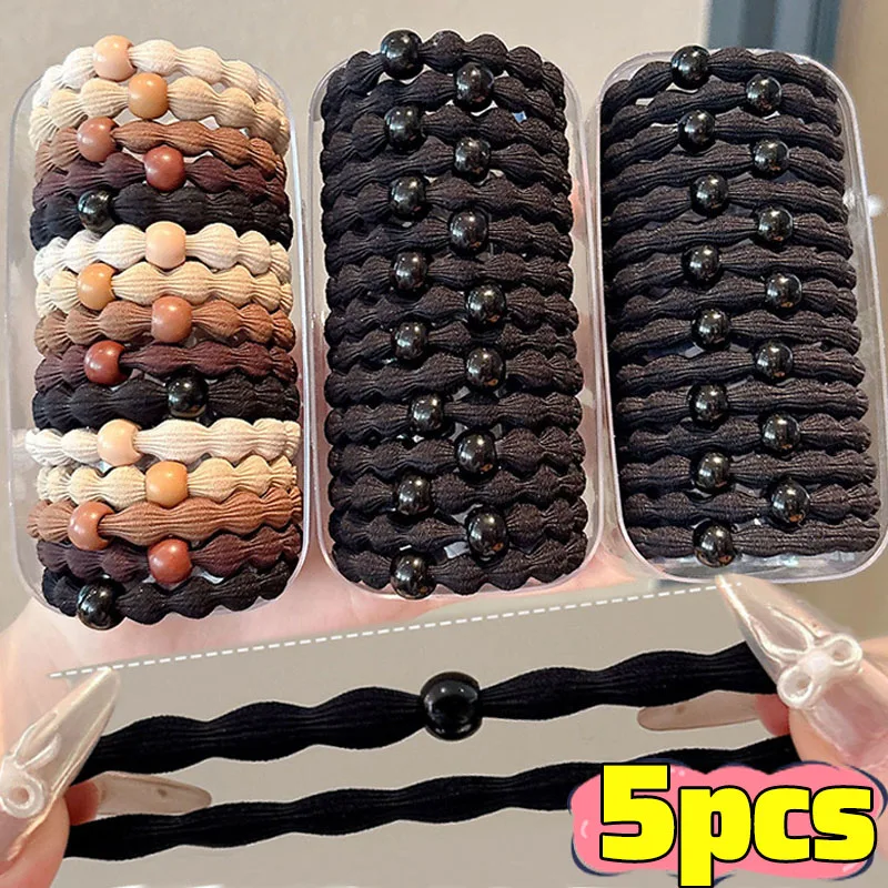 

Basic High Elastic Headband Durable Simple Thick Hair Rings Rope Ties Scrunchies Ponytail Holders Nylon Headwear Accessories