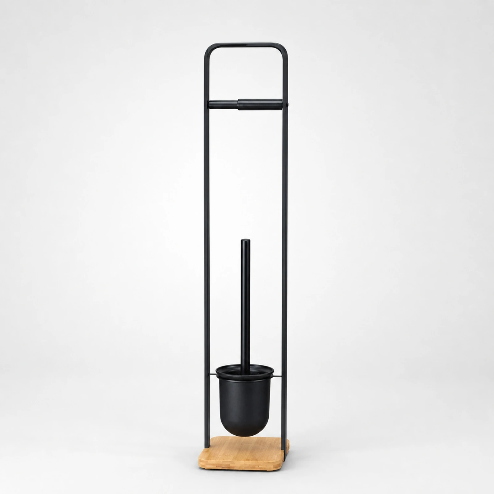 Bathroom Tissue Holder with Toilet Brush Modern Bathroom Accessory Organizer Sturdy