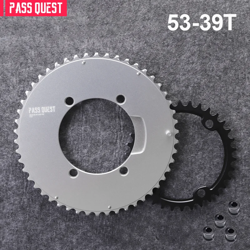 pass questチェーンリング 53T-39T pass questチェーンリング 53T-39T SHIMANO (3mm offset) Round Hollow