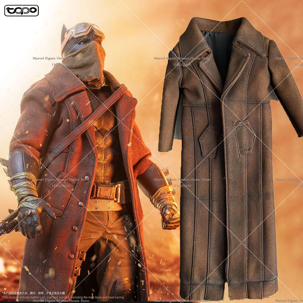 

TOPO TP001 1/6 Scale Knightmare Batman Ben Affleck Brown Coat Scarf Set Leather Cloth Model Fit 12'' Male Soldier Action Figure