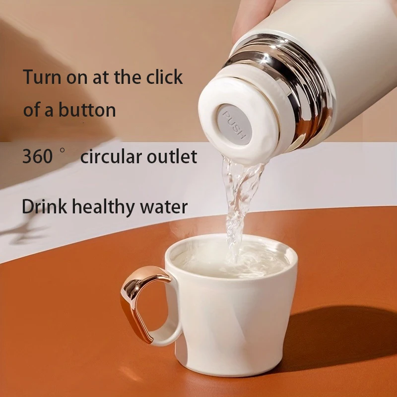 Portable Stainless Steel Insulated Bottle with Lid and Handle Mini Insulated Mug thermos Vacuum Bottle for home office student