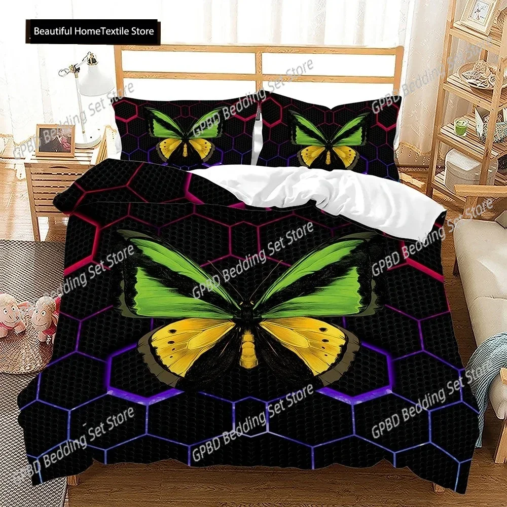 

Wings Theme Duvet Cover Set Broken Angel Wings Butterfly 3D Print Comforter Cover King Queen Size For Kid Polyester Bedding Set