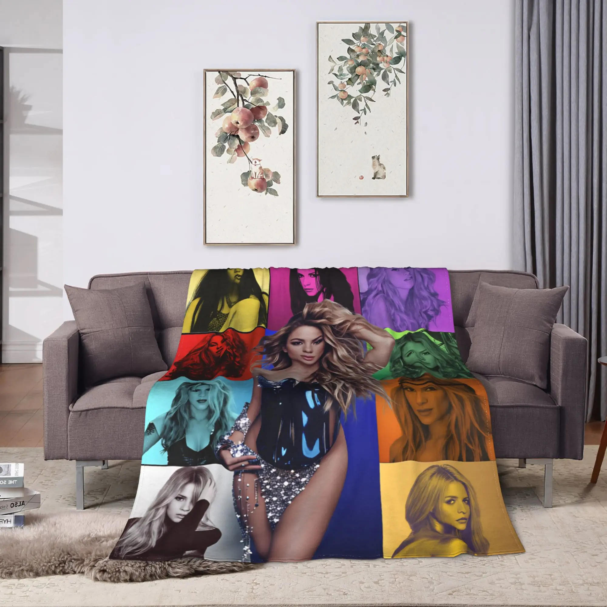 Shakira Blanket Singer Pop Super Soft Novelty Plush Throw Blanket For Living Room Travel Flannel Bedspread Bed Cover