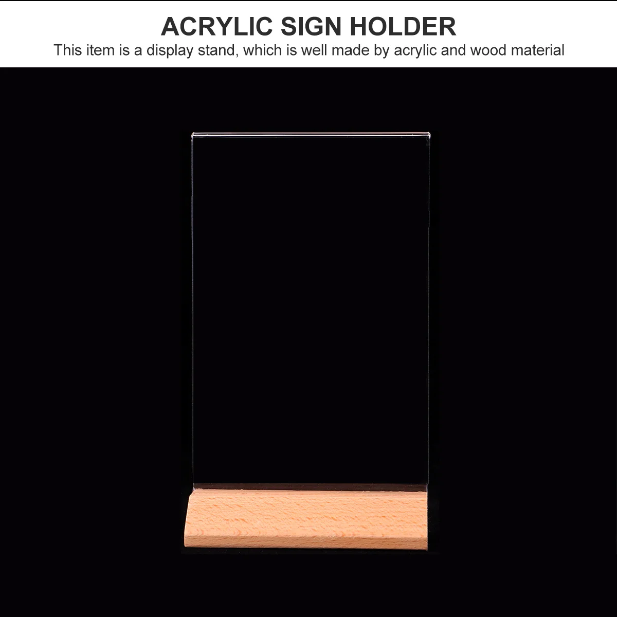 

A6 Size Transparent Acrylic Display Stand for Menu Sign Holder Table Top Advertisement Rack Desktop Photo Frame Stand for Shop