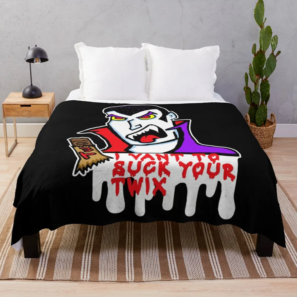 

Chocolate Vamp Throw Blanket cosplay anime Bed Fashionable Retros Blankets