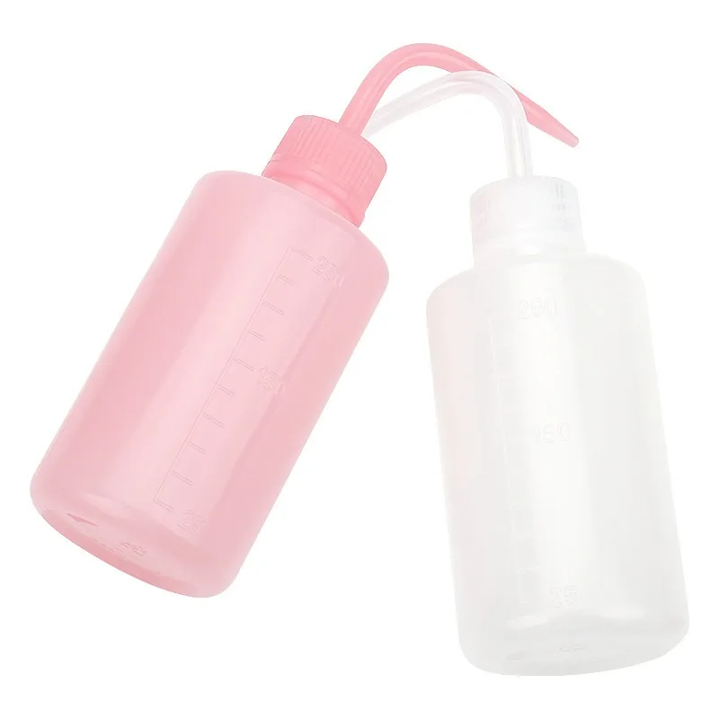 150/250/500ml Makeup Cleaning Washing Bottle Refillable Bottles Eyebrow Remover Skin Care Tattoo Bottle Eyelash Curved Spout Pot