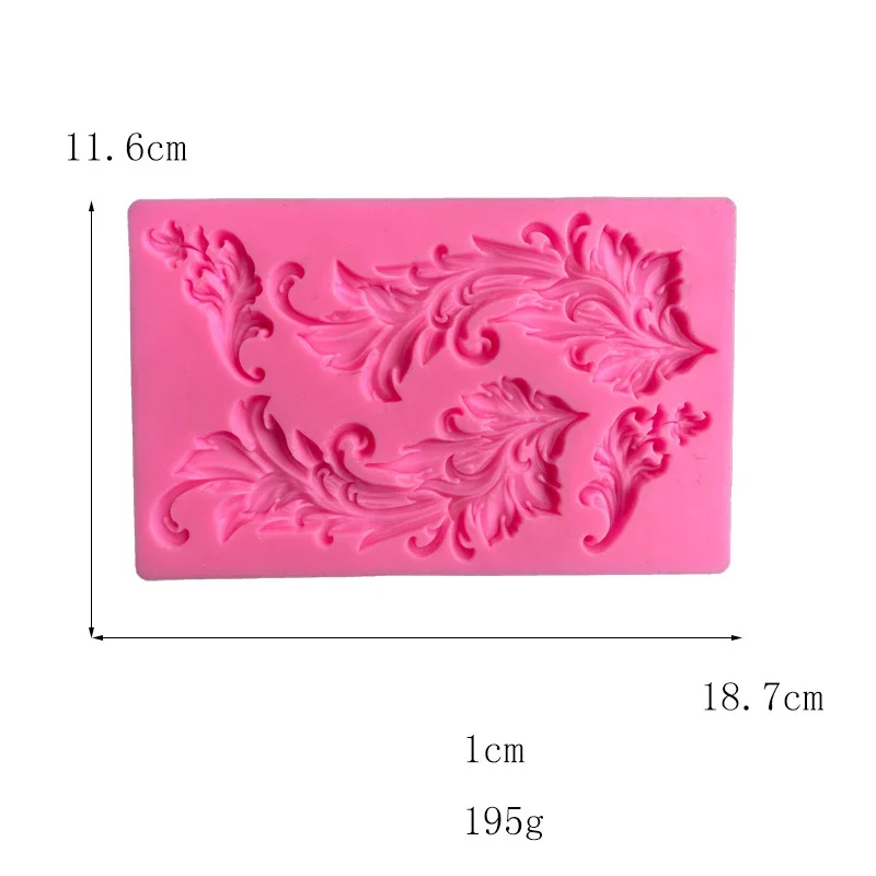 3D Baroque Relief Silicone Molds Fondant Mold Cake Border DIY Cake Decorating Tools Candy Clay Chocolate Gumpaste Decor Moulds