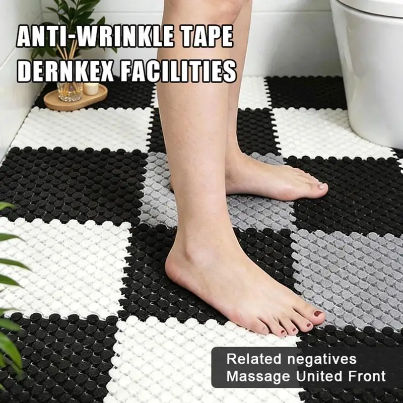 Waterproof Anti Slip Bathroom Shower Mats 6/12Pcs Anti Fall Safety Pad For Toilet Bath Room Practical Accessory