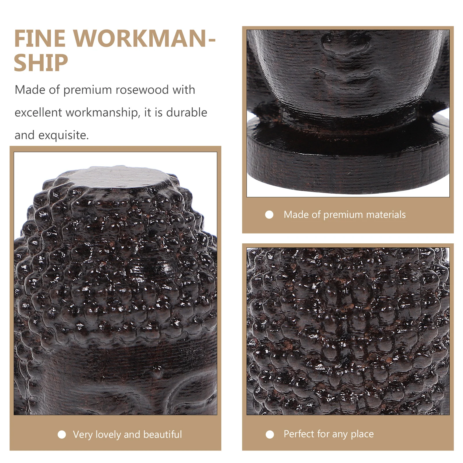 

Buddha Head Carving Premium Rosewood Sakyamuni Wooden Sakyamuni For Home Decor Desktop Meditation Zen Ornament